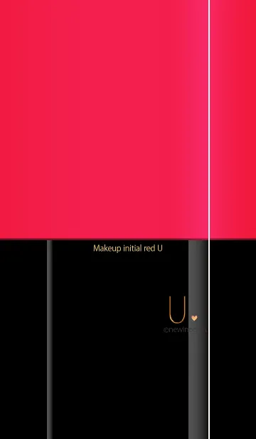 [LINE着せ替え] メークアップ イニシャル レッド Uの画像1