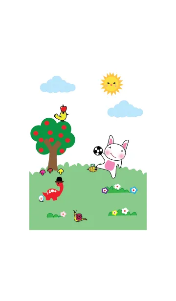 [LINE着せ替え] Cute rabbit theme v.9 (JP)の画像1