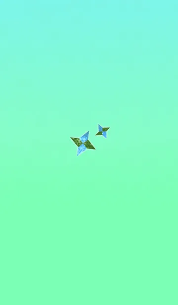 [LINE着せ替え] 日本の紙手裏剣ブルーの画像1