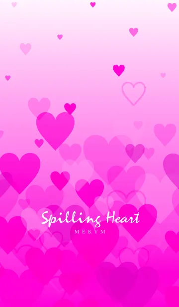 [LINE着せ替え] Spilling Heart -Pink 2-の画像1