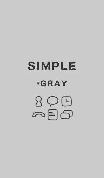 [LINE着せ替え] SIMPLE*grayの画像1