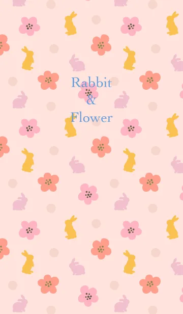 [LINE着せ替え] Rabbit ＆ Flowerの画像1
