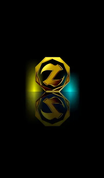 [LINE着せ替え] 華麗なる金「Z」（水面鏡）の画像1