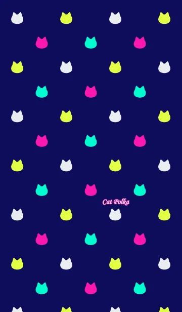 [LINE着せ替え] Cat Polka[Luminous]の画像1