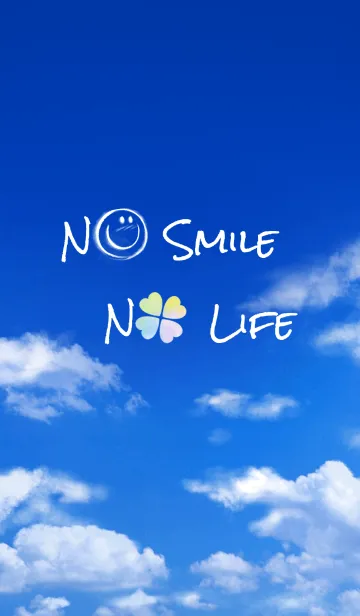 [LINE着せ替え] No Smile No Life スマイル＆幸運の4つ葉の画像1