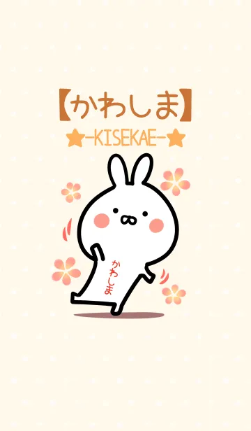 [LINE着せ替え] ☆【かわしま】のウサギ着せかえ☆の画像1