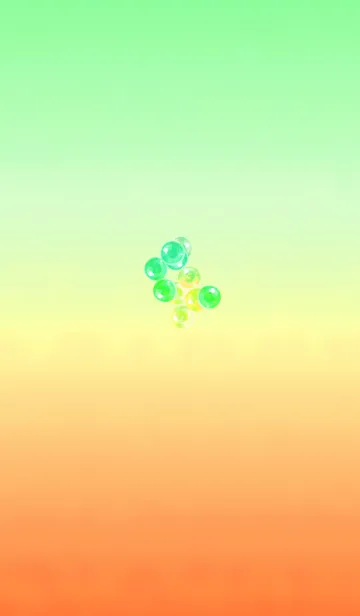 [LINE着せ替え] カラフルボールブルーグリーンの画像1