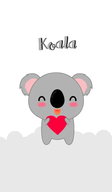 [LINE着せ替え] Simple Love Koala Theme (jp)の画像1