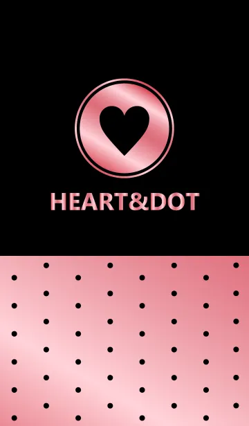 [LINE着せ替え] HEART＆DOT -METAL STRAWBERRY-の画像1