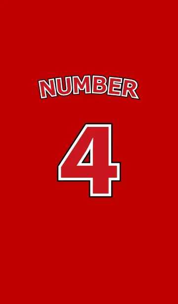 [LINE着せ替え] Number 4 red versionの画像1