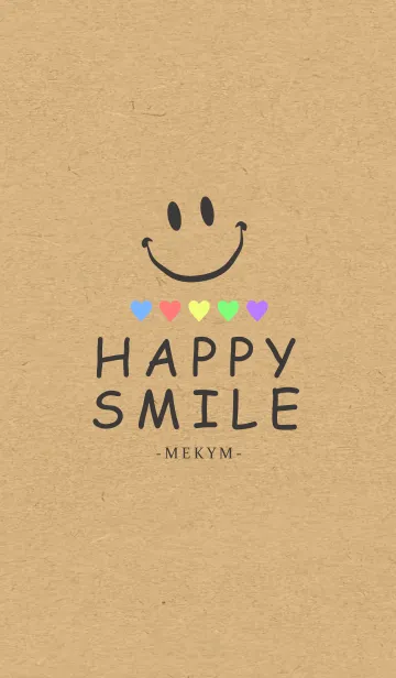 [LINE着せ替え] HAPPY SMILE KRAFT 5color -MEKYM-の画像1