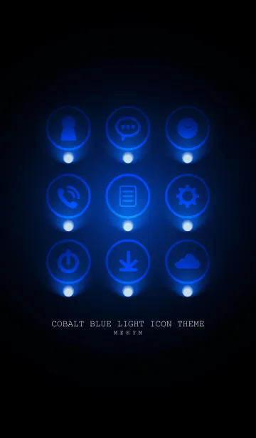 [LINE着せ替え] COBALT BLUE LIGHT ICON THEME 2の画像1