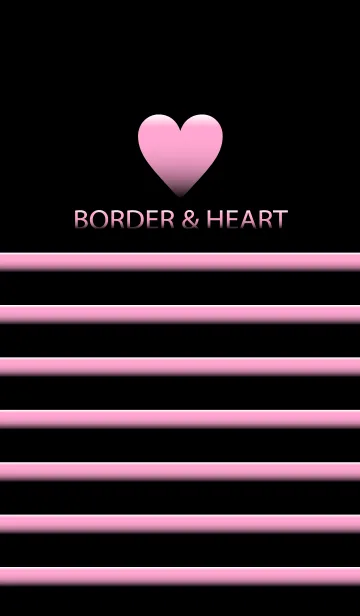 [LINE着せ替え] BORDER ＆ HEART -PINK GRADATION-の画像1