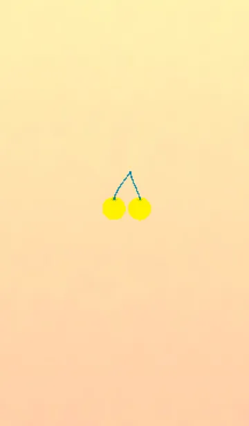 [LINE着せ替え] ドットイエローチェリーの画像1