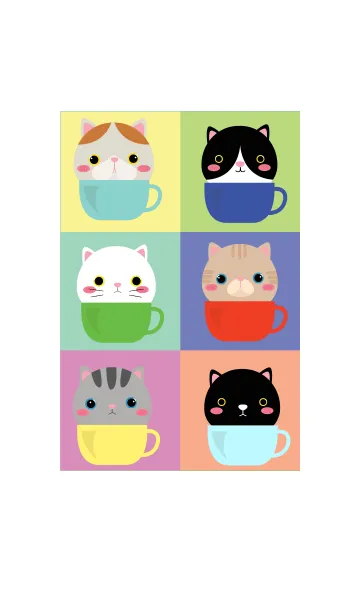 [LINE着せ替え] Cat In The Cup Theme (jp)の画像1