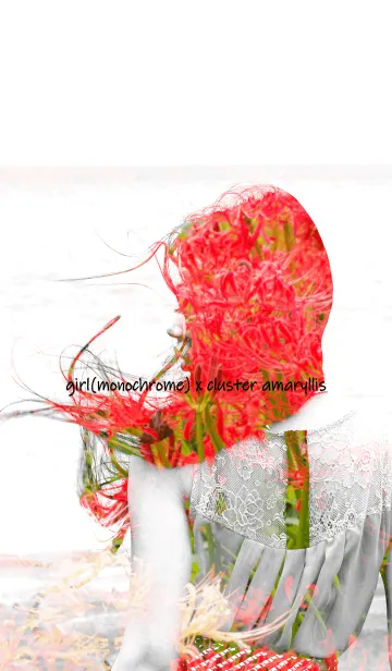 [LINE着せ替え] girl(monochrome) x cluster amaryllisの画像1