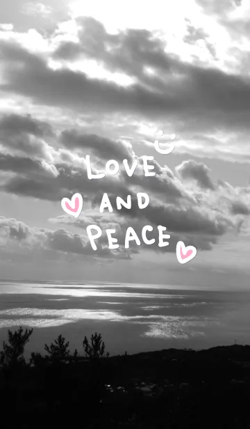 [LINE着せ替え] モノクロ雲-スマイル30-の画像1