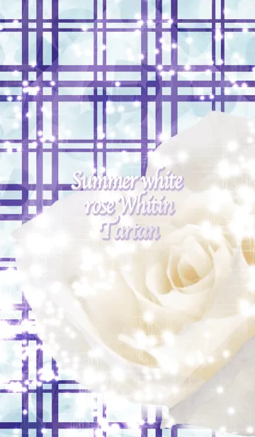 [LINE着せ替え] Summer white rose Whitin Tartanの画像1