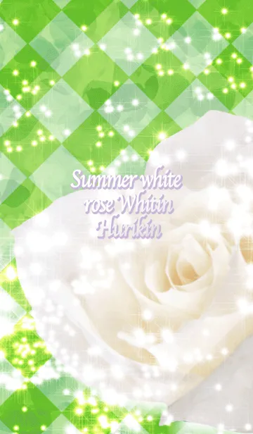 [LINE着せ替え] Summer white rose Whitin Hurikinの画像1