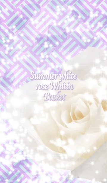 [LINE着せ替え] Summer white rose Whitin Basketの画像1