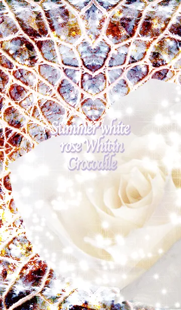 [LINE着せ替え] Summer white rose Whitin Crocodileの画像1