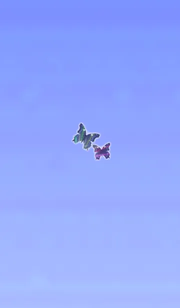 [LINE着せ替え] 運気上昇蝶ブルーの画像1