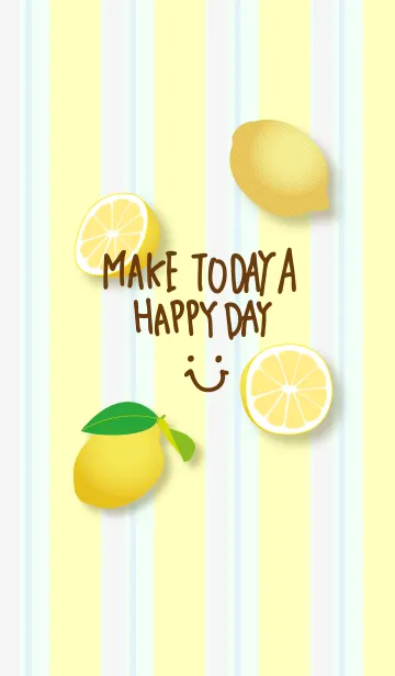 [LINE着せ替え] スマイル-レモン柄8-の画像1