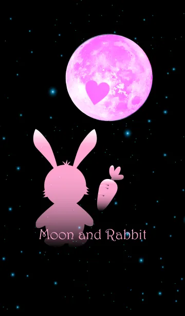 [LINE着せ替え] Pink Moon ＆ Pink Rabbitの画像1