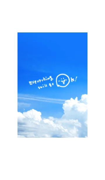 [LINE着せ替え] 何もかもうまくいくスカイブルーの画像1