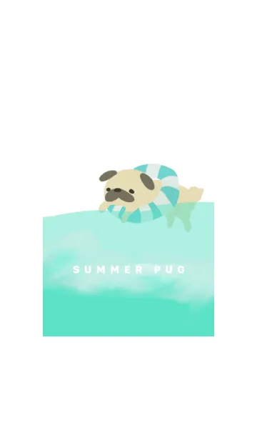 [LINE着せ替え] 夏やすみパグの画像1