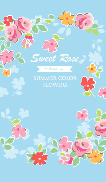 [LINE着せ替え] Summer Color Flowerの画像1