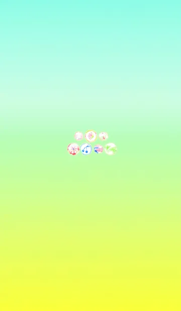 [LINE着せ替え] パステル飴玉イエローブルーの画像1