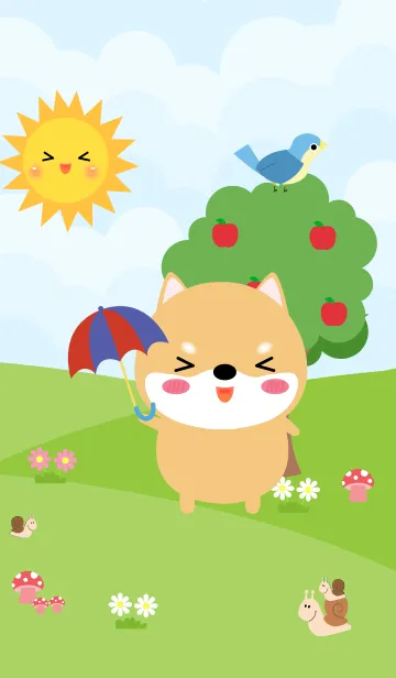 [LINE着せ替え] Love Little Shiba Inu Theme (jp)の画像1