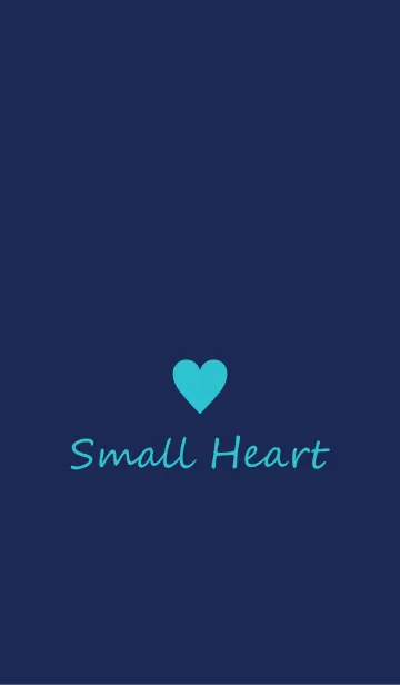 [LINE着せ替え] Small Heart *Navy+Turquoise*の画像1