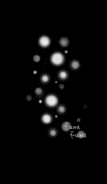 [LINE着せ替え] fuwafuwa(黒と白）の画像1