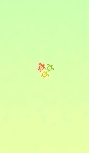 [LINE着せ替え] 亀の3兄弟イエローグリーンの画像1
