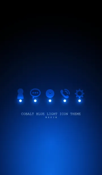 [LINE着せ替え] COBALT BLUE LIGHT ICON THEMEの画像1