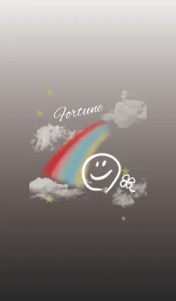 [LINE着せ替え] ブラックイエローラッキースマイル全運気UPの画像1