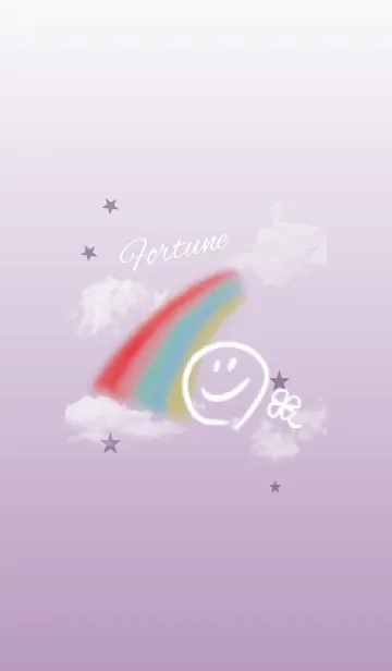 [LINE着せ替え] パープル/ラッキースマイルの全運気UPの画像1