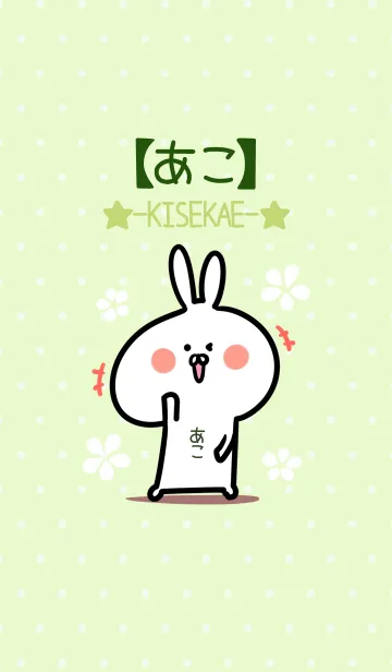 [LINE着せ替え] ☆【あこ】のウサギ着せかえ☆Green☆の画像1