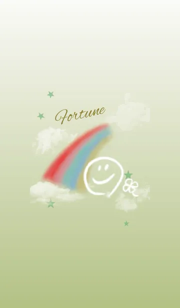 [LINE着せ替え] グリーン/ラッキースマイルの全運気UPの画像1