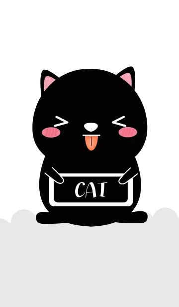 [LINE着せ替え] Simple Love Cute Black Cat Theme (jp)の画像1