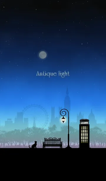 [LINE着せ替え] アンティークな街灯・夜空の画像1