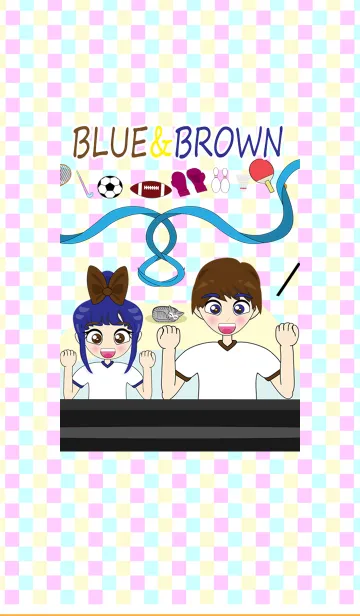 [LINE着せ替え] Blue＆Brown.Cheer forの画像1