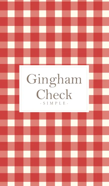 [LINE着せ替え] Gingham Check Red 2 -MEKYM-の画像1