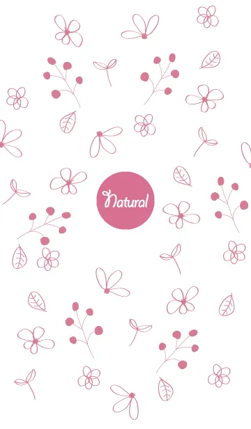 [LINE着せ替え] artwork_Natural Pattern pinkの画像1