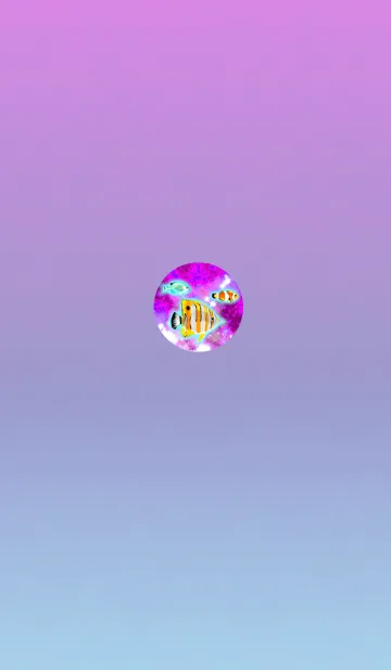 [LINE着せ替え] アクアリウムパープルピンクの画像1