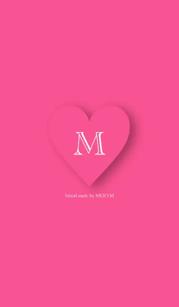 [LINE着せ替え] Heart Initial -M- PINK.の画像1