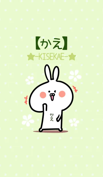 [LINE着せ替え] ☆【かえ】のウサギ着せかえ☆Green☆の画像1