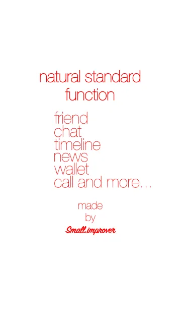 [LINE着せ替え] ナチュラルスタンダードファンクション RDの画像1